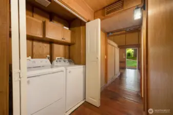 Washer and dryer off the kitchen on the main level