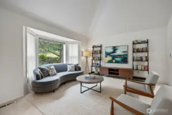 Nice tall ceilings in this virtually staged house