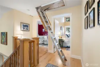 "Secret" hatch ladder up to the Crow's Nest