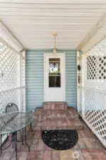 Back door entrance.