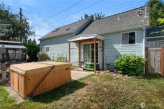 Backyard view - fully fenced.