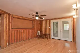 Bedroom with access to finished room.