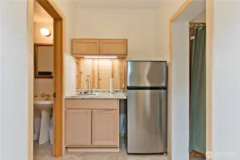 Sink and fridge for optional ADU.