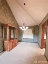Vaulted formal dining room