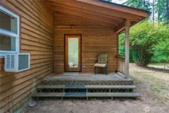 Back covered porch.