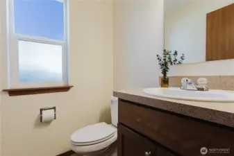 Powder room on the first floor
