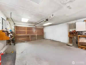 Two car garage/shop area