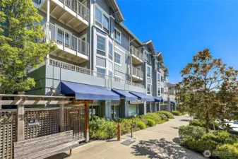 Main street walkway at Island Crossings Condominiums.