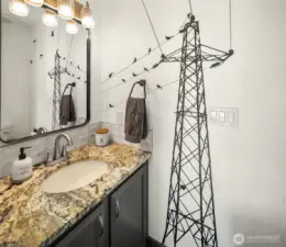 Updated main half bath.