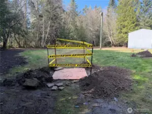 Septic system inspection in progress