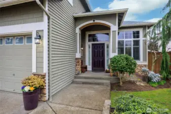 Covered front entry.