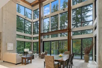 A view of the dining room and living room. Such a lavish space to enjoy your time.