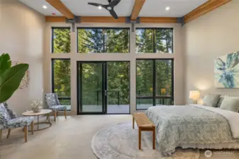 Here is a photo of the guest house, very large area and views to boot. You can enjoy outside on the front deck or the rear deck.