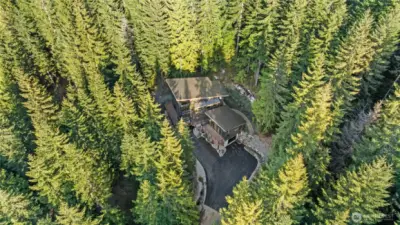 Aerial view of home site