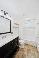 Updated bathroom.