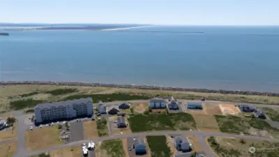 THE HOME IS THE THIRD FROM THE RIGHT OF THE CONDOS SHOWING THE WESTPORT JETTY AN OCEAN!