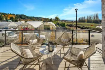 Deck off of living room on main flooor