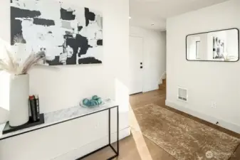 Entry on lower level