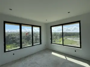 Huge windows throughout the house