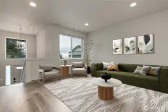 Light and bright Living Room (virtually Staged)