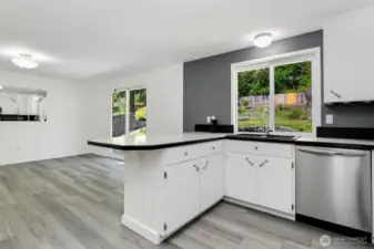 Open concept kitchen