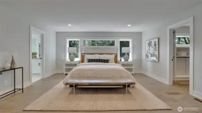 More of the gorgeous hardwood flooring, ample natural light, walk-in closet & spacious en-suite; perfect primary sanctuary.