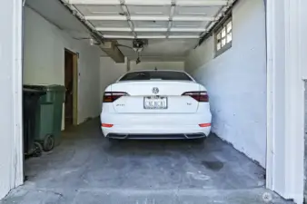 Garage space for standard size car