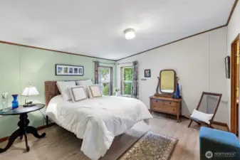 Primary bedroom with attached bath.