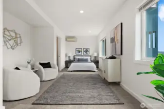 Primary Bedroom on the lower level.