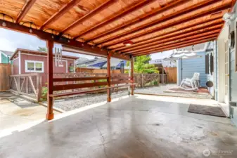 Plenty of room for entertaining on the covered patio