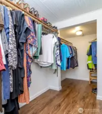 Walk-in closet off primary