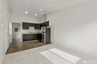 1 bed, 1 bath ADU with private exterior entrance. *Staircase at the back of the building.