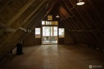 Upstairs sleeping area