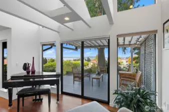Access to view deck from main level family room