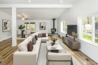 Living room *Virtually staged*