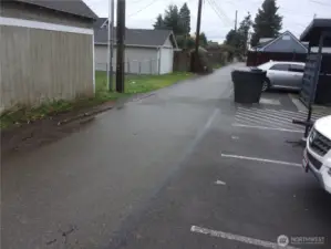 Paved alley is a plus.