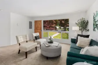 Natural light from living room window