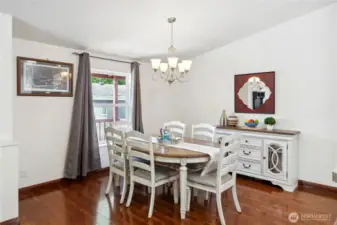 Good size dining room.
