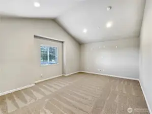 Huge bonus room with vaulted ceilings, cable conduit, speaker wiring & high tech cabling.