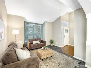 Detailed architecture draws the eye in and creates visual interest in this home