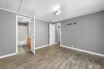 Bedroom #1 with door to main bathroom