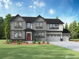 Wolf Point by D. R. Horton!  The Preston 3 car elevation C. Photo's are for representational purposes only. Colors and finishes may differ.