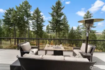 Relaxing territorial views from expansive deck