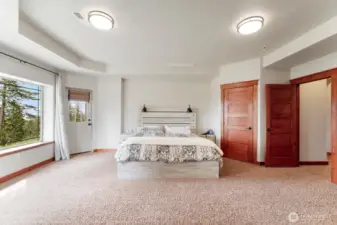 Secondary primary suite with patio access
