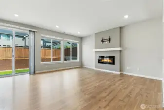Open concept floor plan is perfect for today's lifestyle. The wall of windows bring the outside in.
