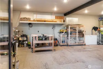 Lower level/basement entrance heated floors shop