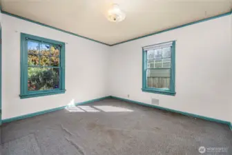 Large main floor bedroom.