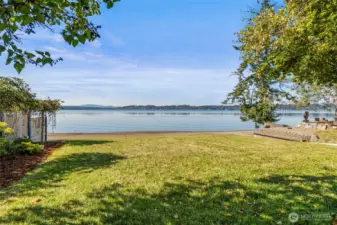 Rear flat yard to Bulkhead.  Amazing Westerly views of Totten Inlet.