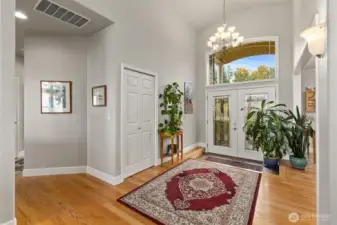 Formal entry way sets the stage for all the lovely features this home has to offer.