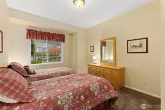 Bedroom #2 on the opposite side of the main floor from the primary bedroom. Has a walk-in closet.